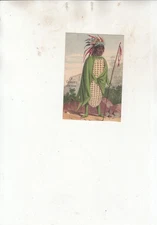 Antique Victorian Trade Card Anthropomorphic Native American Man Corn Body
