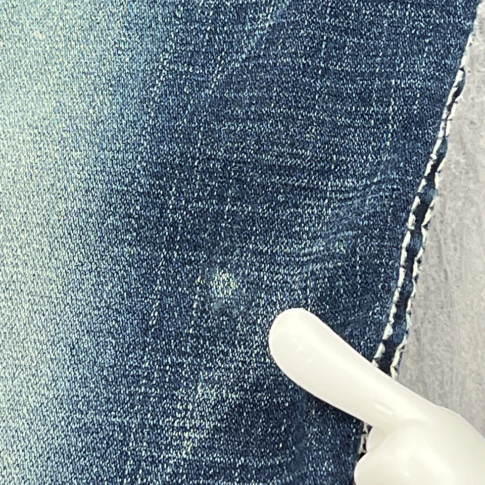 True Religion Disco Joey Big T Jeans Womens 30 Blue Flap Pocket Thick Stitch USA - Image 4 of 4