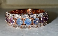 Bomb Party Size 8 Rose Gold Ring W/ Moonstone...