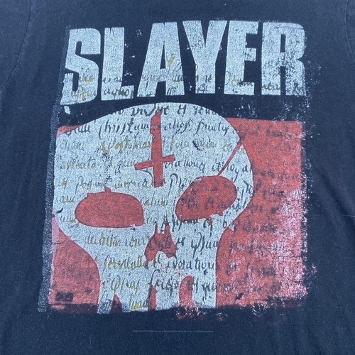 Vintage Slayer Undisputed Attitude Skull Shirt Size Large Pacific Tag - Picture 2 of 7