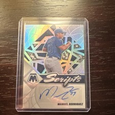 Panini Mosaic Scripts Prizm. 2022 Manuel Rodriguez SP Chicago Cubs Autograph