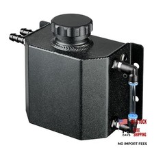 Coolant Overflow Tank, Aluminum Radiator Tank, Reservoir Expansion 1L Black