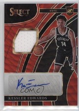 2021-22 Panini Select Rookie Jersey Red Wave Prizm Kessler Edwards Auto 0r2f