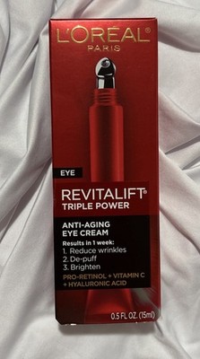 New! L'Oreal Revitalift Triple Power Anti-Aging Eye Cream Pro-Retinol Vitamin C 