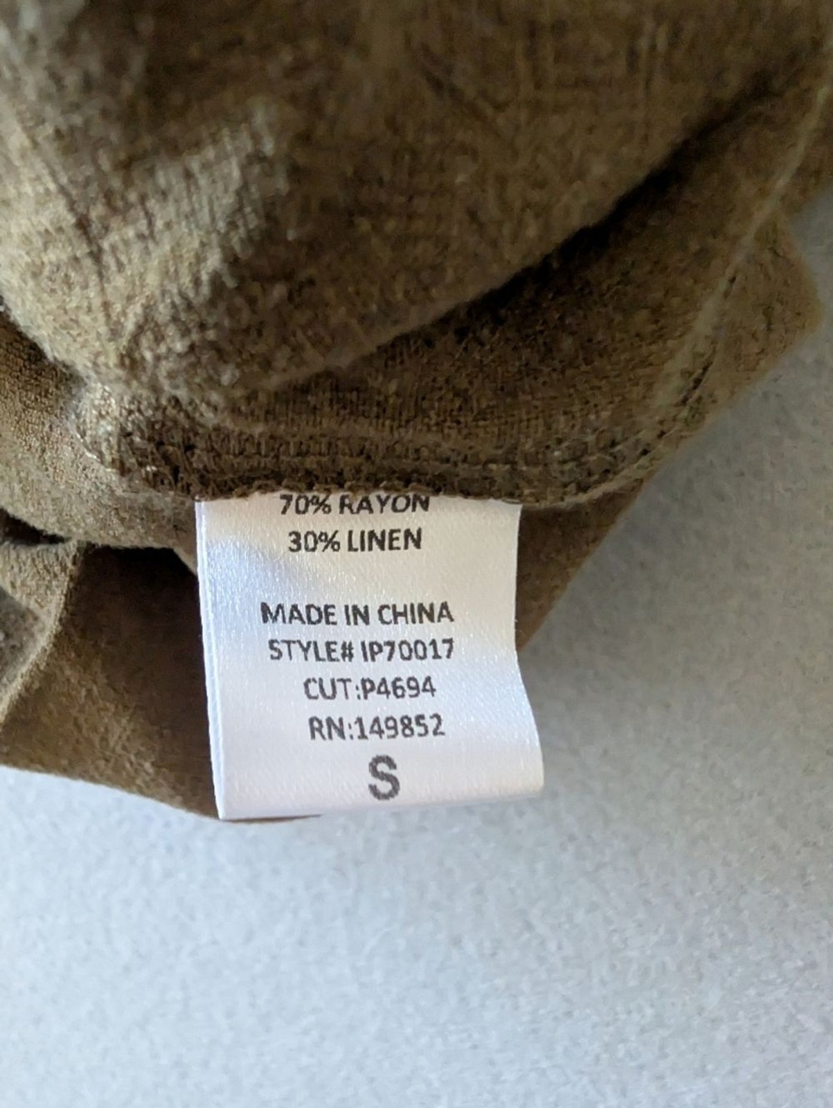 Linen Blend Green Gaucho Capri Cropped Wide Leg Pants High Rise Size S Beach Eco image 5