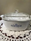 Pyrex Vintage Casserole Dish with Lid Cornflower Blue, 2.5 Quart