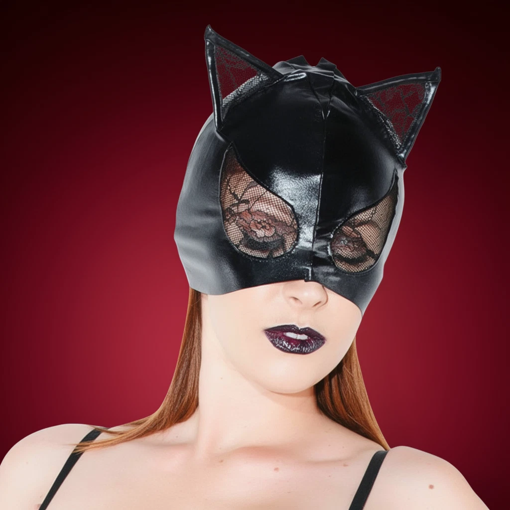 Zwart rond oogmasker voor volwassenen