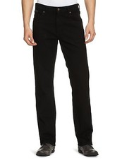 Wrangler Texas Stretch Jeans New Men’s Black Overdye Denim Pants All Sizes