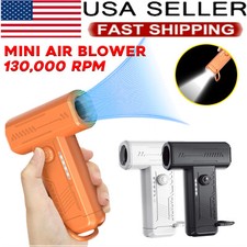 Jet Dry Mini Blower 130,000 RPM Portable Air Blower Jet Fan Turbo LED Flashlight