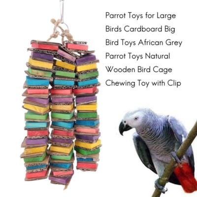 Parrot Toys for Birds Cardboard Big Bird Toys African Grey Parrot