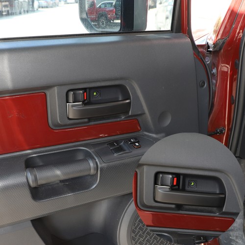Par de cubiertas de borde negro mate con manija de puerta interior para FJ Cruiser 2007-2014 - Imagen 9 de 9