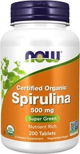 Espirulina En Cásulas Orgánica Pura De Alga Spirulina 500mg 200Cap Superalimento