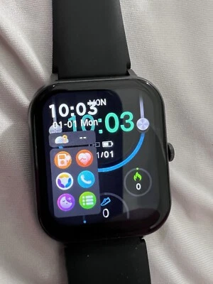 MINGWEAR Smart watch android waterproof Zl54c For Men/Women Bluetooth Call fitness Black