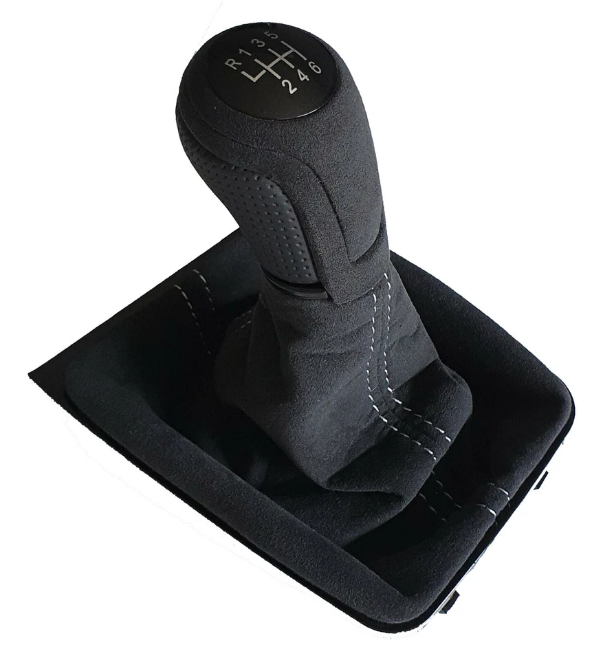 PER VW GOLF 7 6 MARCE ALCANTARA POMELLO CAMBIO PIANOFORTE NERO DSN5 - Immagine 3 di 3