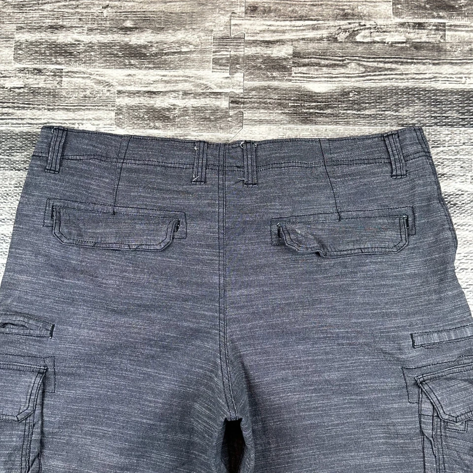 Pantalones Cortos de Carga George Para Hombres Talla 44 Gris Oscuro Texturizados Elastizados Bolsillo con Cremallera Foto 3 de 4