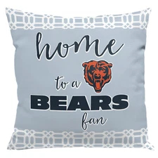 Northwest NFL Chicago Bears Sweet Home Fan 2 Piece Throw Pillow Cover, 18x18