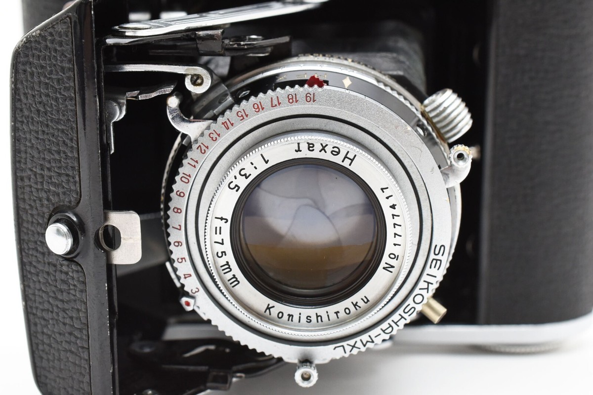 小西六 Konishiroku Pearl IV Hexer 75mm F3.5 Near Mint ] Konishiroku Konica Pearl IV Hexer 75 mm F 3.5