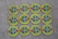 MONTICELLO FLORIDA JEFFERSON KENNEL CLUB POKER CHIP  LOT  OF 12