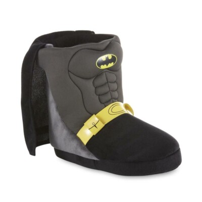 DC Comics Batman Boys' Plush Costume Slipper Boot With Cape  - Toddler BRAND NEW