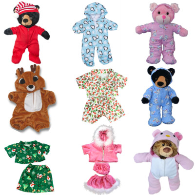 TEDDYBÄR KLEIDUNG - WEIHNACHTEN PYJAMA SCHLAFANZUG -16''/40cm BUILD A TEDDY BEAR
