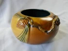 Vintage 1935 Pine Cone Roseville Brown, Gold & Green Jardinière 278-4