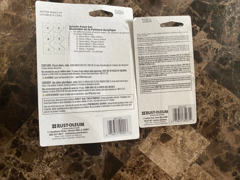 Testors Acrylic Pain Set (281224) and Cement for Plastic (281220) Free Shipping! - Image 3 of 3