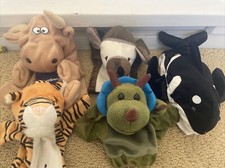 Animal Hand Puppets Animals Mixed Lot of 5