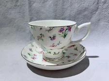 Porcelain Tea Cup and Saucer, Bone China