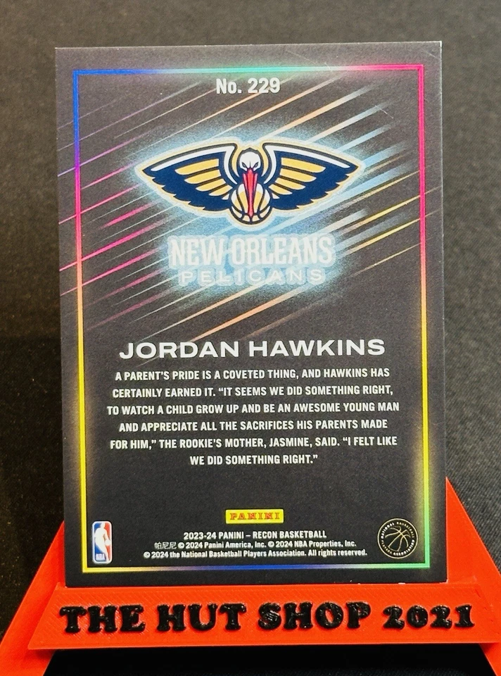 Jordan Hawkins 2023-24 Recon Effect Holo Prizm rookie 49/49! #229 Pelicans! Last - Image 2 of 4