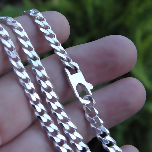 CURB Chain - 100% SOLID 925 Sterling Silver (options) - Picture 27 of 32