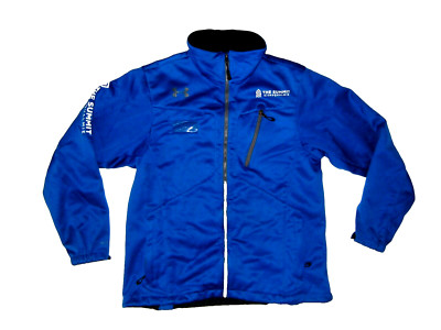 SUMMIT SNOQUALMIE x UNDER ARMOUR Blue SOFT SHELL JACKET Seattle Ski Coat Men M