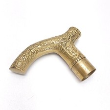 Antique Brass Top Handle For Vintage Walking Stick Cane Threaded