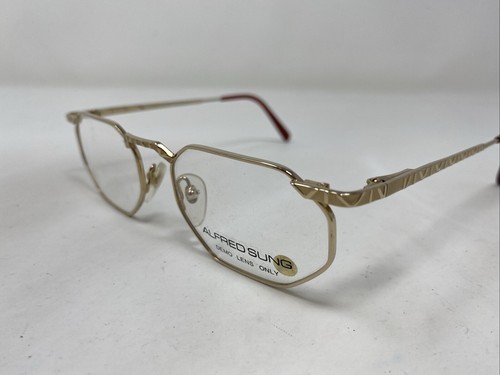Alfred Sung Japan 1214 Flex Gold W/ Satin 51-18-140 Eyeglasses Frame BD58 - Picture 2 of 8