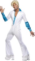 Smiffy's Adult Men's Disco Man Costume All In One Jumpsuit With Attached Shir... Smiffy's Adult Men's Disco Man Costume All In One Jumpsuit With Attached Shir...