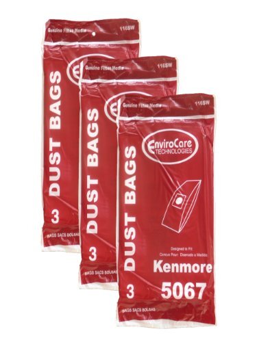 6 bolsas aspiradoras verticales Kenmore 5067 tipo X modelo #11632265 11632275 116... - Imagen 1 de 2