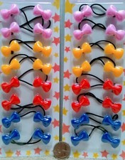 2 pack of multicolor ball ELASTIC hair Scrunchie tie bead girl Ponytail Holder
