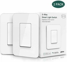 2Pack Smart wifi Light Switch 3way Single pole works with Alexa Google Home