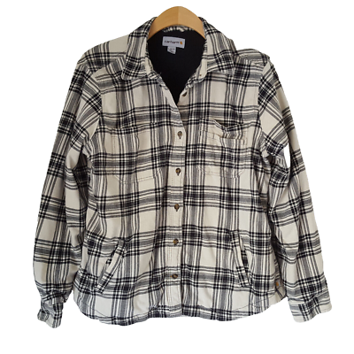 Carhartt Rugged Flex Fleece Lined Shirt Jacket Size L Women