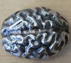 3 Ozt MK BARZ 3D "Brain"  .999 Fine Silver HAND POURED