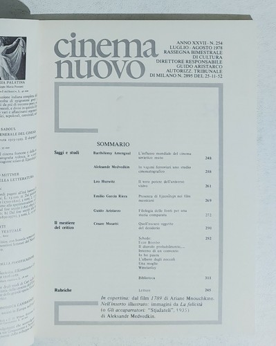 58861 CINEMA NUOVO a. XXVII n. 254 1978 - Film muto sovietivo L'ultimo Bunuel - Imagen 2 de 4