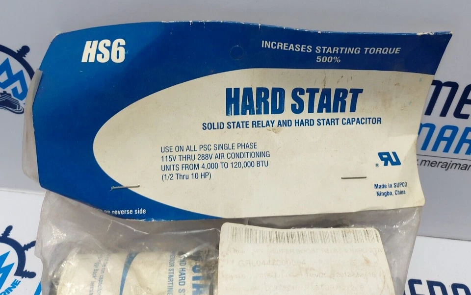 Supco HS6 Hard Start Solid State Relay and Hard Start Capacitor 277 VAC 22A MAX - Image 4 of 4