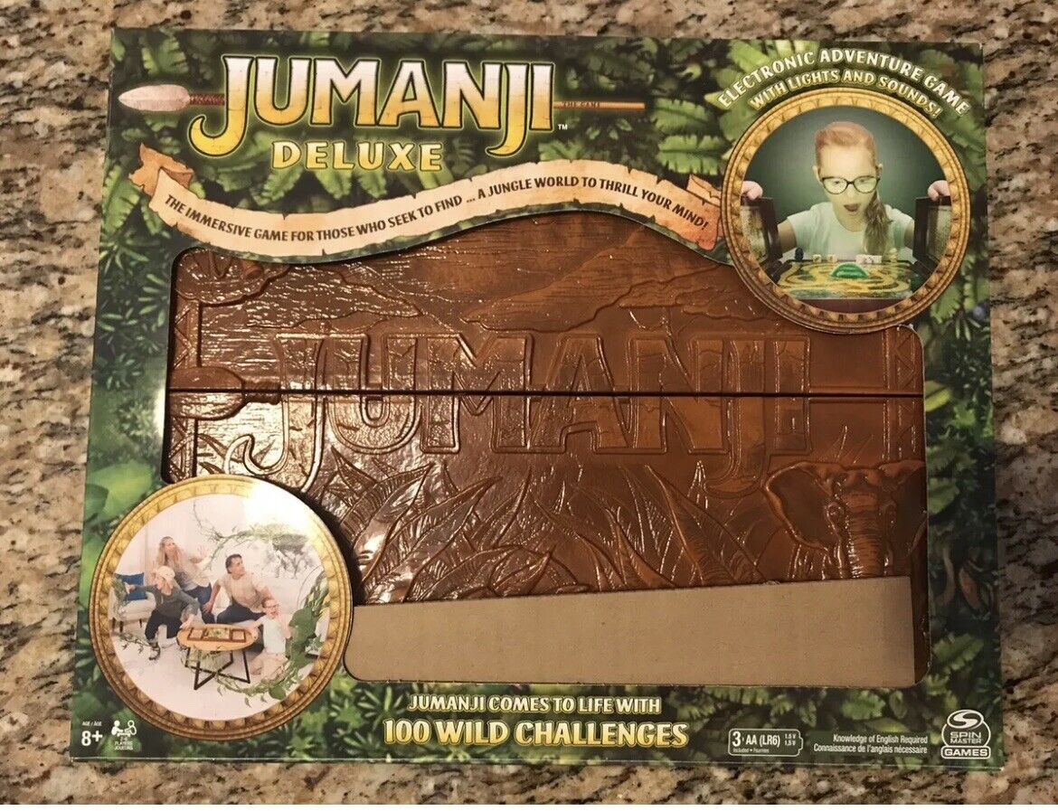 Jumanji Deluxe Game, Immersive Electronic Version of The Classic Adventure  Movie Board Game, with Lights and Sounds, for Kids & Adults Ages 8 and up