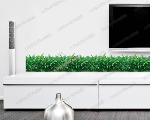 ECO Nature Grass Wall Decal Stickers Art Decor Green Plant Leaves Home Mural DIY - Picture 6 of 10