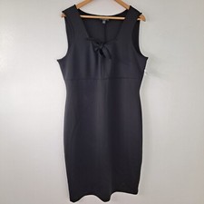 Black Dress Women's Knotted Front Bold Elements Cut To Curve 2XL