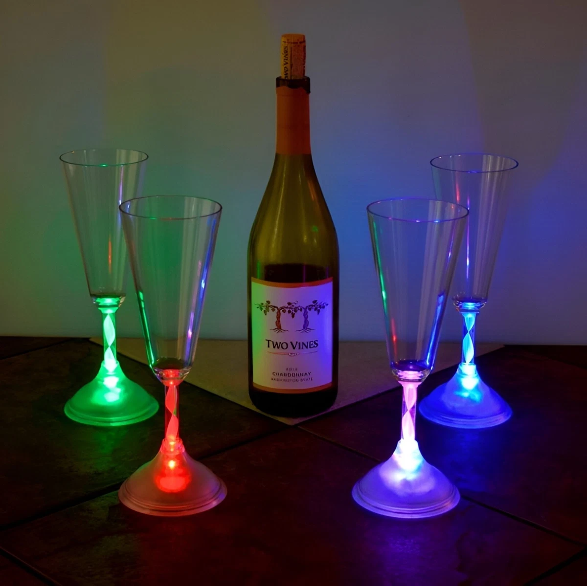 Plastic light up wine glasses sale
