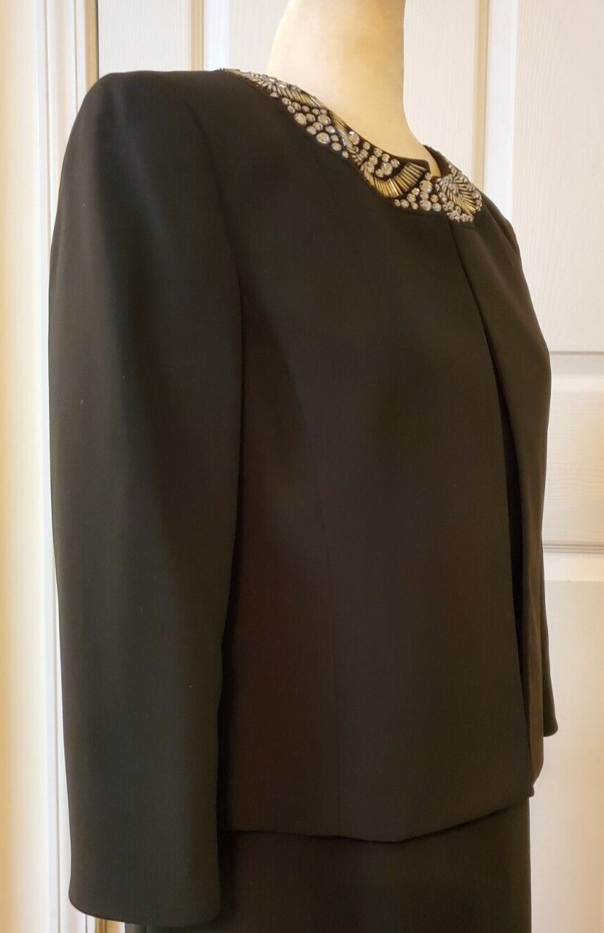 Kasper Separates Petite 2PC Black Polyester Beade… - image 5