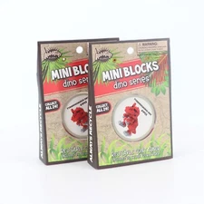 2 Pack - RI Mini Blocks T-Rex - Red Dino Series Adventure Planet NEW Sealed