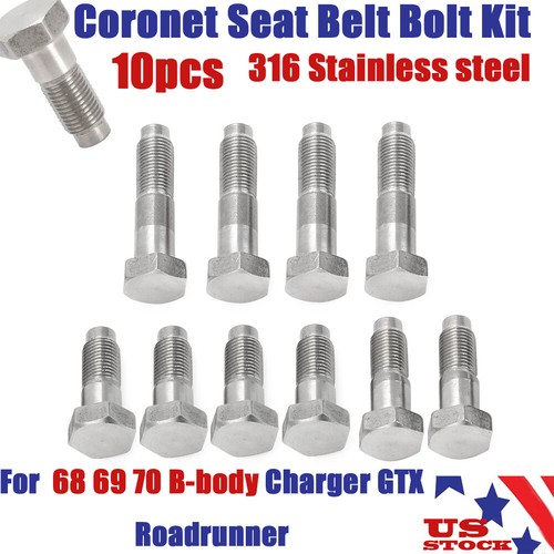 Seat Belt Bolt Kit For 1970-1971 E-Body Mopar (Challenger, Cuda, Barracuda) 2 thumbnail image
