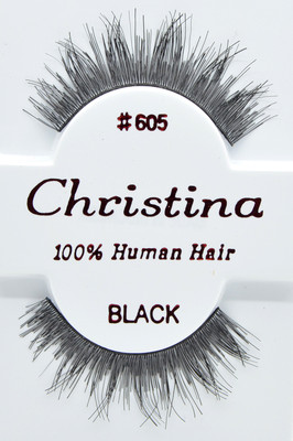 Christina #605 6,12 Pairs 100% Human Hair False Eyelashes 