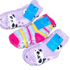 West loop kids 3 pack socks shoe size 4-8-5 cozy grippy approx age 3-5 years new